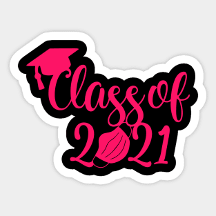 class of 2021 pink Sticker